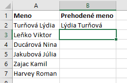 Zámena poradia krstného mena a priezviska