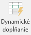 Tlačidlo dynamické dopĺňanie